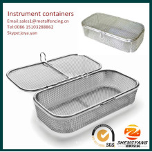 Wholesale mini size wire container with lock sterile containers for surgical tools cover available instrument containers